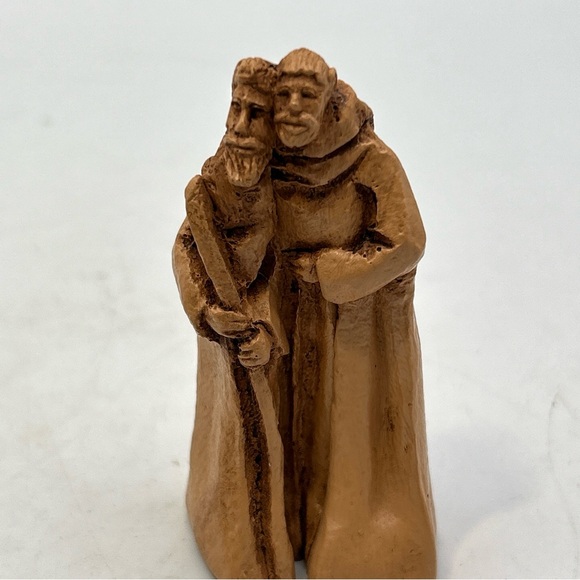 Vtg 4pc Small Manger Scene Wisemen,Sheppard,Jesus,Mary,Joseph,Stable Christmas - Picture 10 of 13